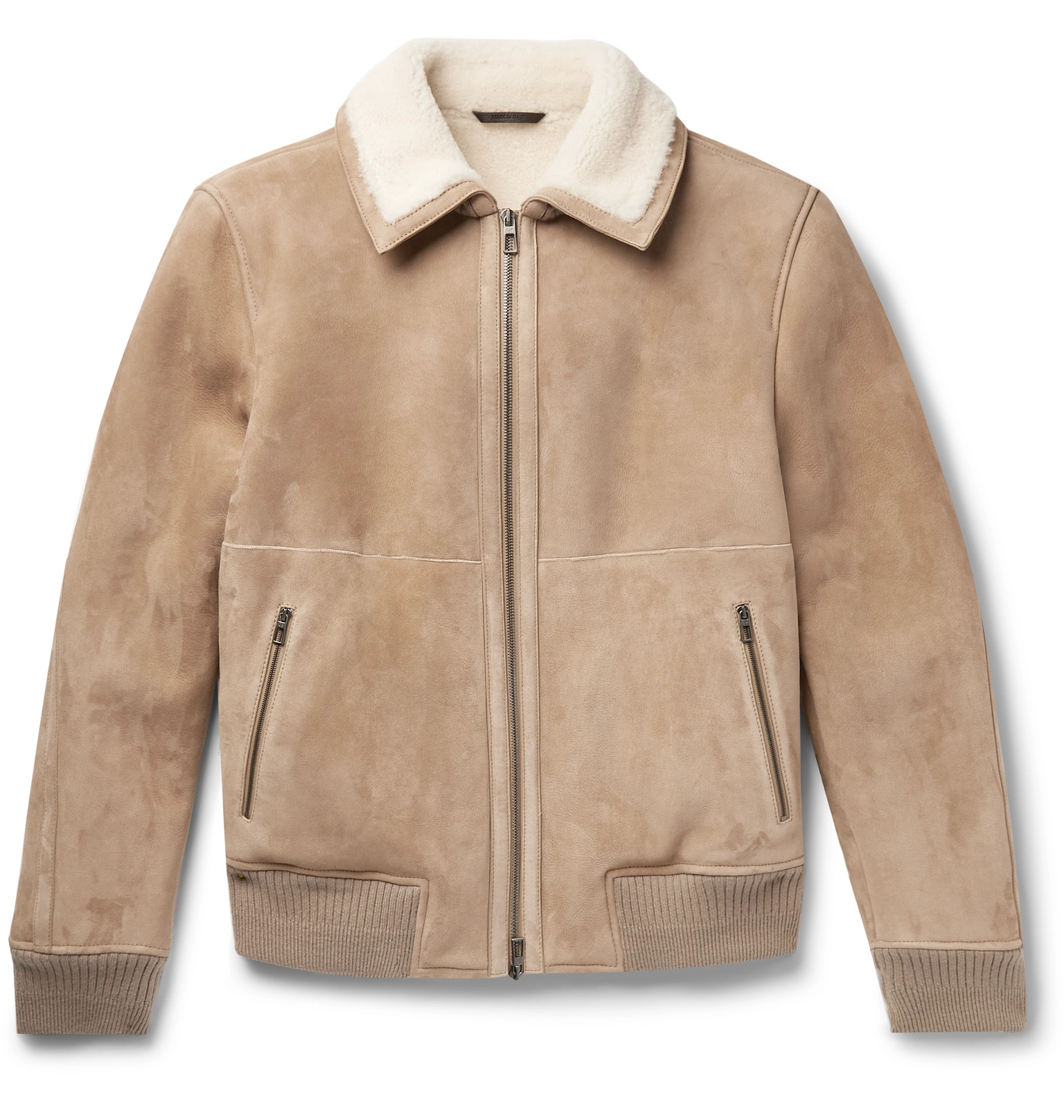 Loro Piana Men s Cashmere Trimmed Shearling Bomber Jacket