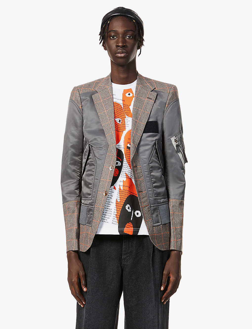 Junya Watanabe Hybrid Wool and Nylon Shell Blazer